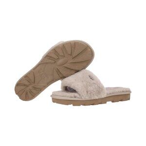 Ugg Gray Fuzzy Plush Slides Slipper Cozy Casual Loungewear Comfy Fur Slides, 7
